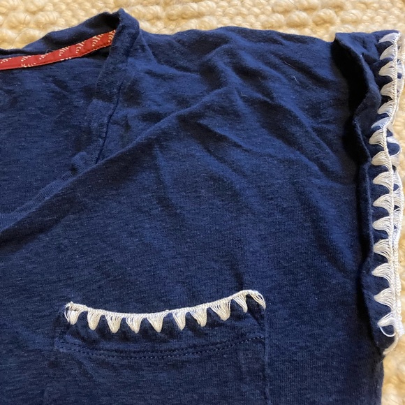 ACOS&A Navy Blue Top with White Stitching - Picture 6 of 6